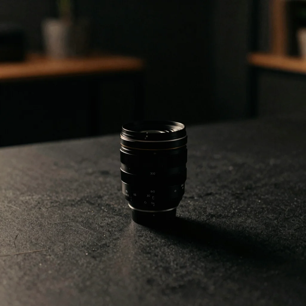 Commercial campaign still, a product set under controlled hard ke